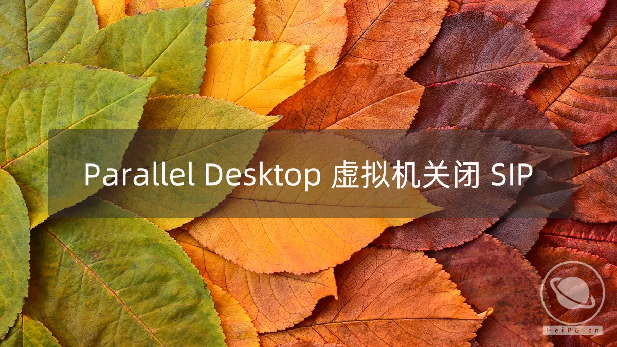 如何关闭 Parallel Desktop 虚拟机中 macOS 的 SIP?